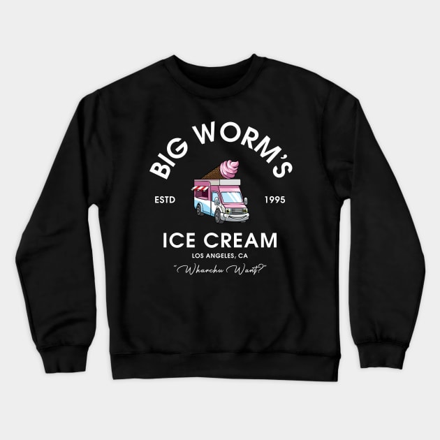 Friday Movie Big Worm Classic Art Crewneck Sweatshirt by Anthropomorphic